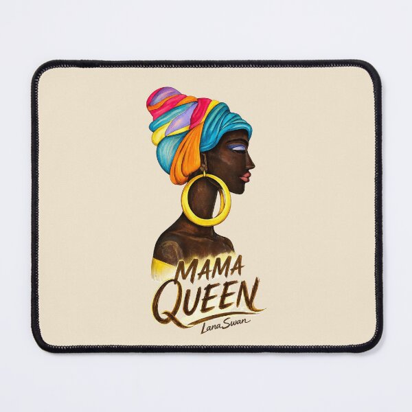 Item preview, MAMA QUEEN | Black Woman Portrait | Beige Edition by Lana Swan designed and sold by BlueberrySwan.