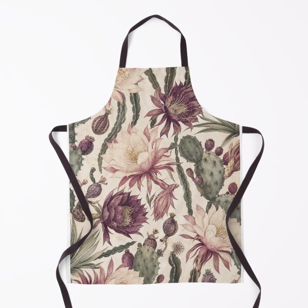 Item preview, Night Cactus Bloom Botanical Pattern designed and sold by VerdantStudio.