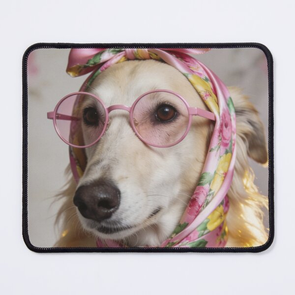 Item preview, Funny Golden Retriever Portrait Pet Lover Gift Cute Dog Illustration Vintage Inspired Animal Artwork Pink Cottage Style Gift For Dog Lovers designed and sold by Kzara Visual.