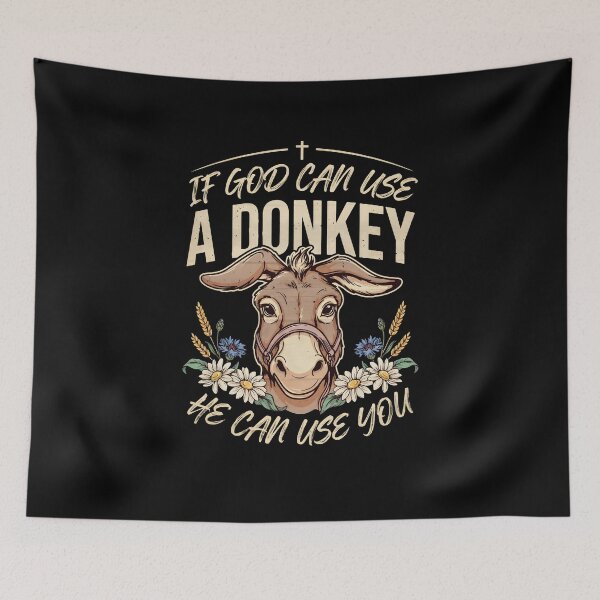 Item preview, If God Can Use A Donkey He Can Use You Bible Inspired Funny Christian designed and sold by Redgiant87x.