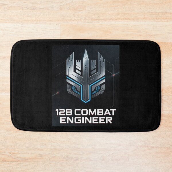 Item preview, 12B Combat Engineer — Futuristic Metallic Tech Emblem U.S. Army MOS Military Graphic designed and sold by GFamilyC.