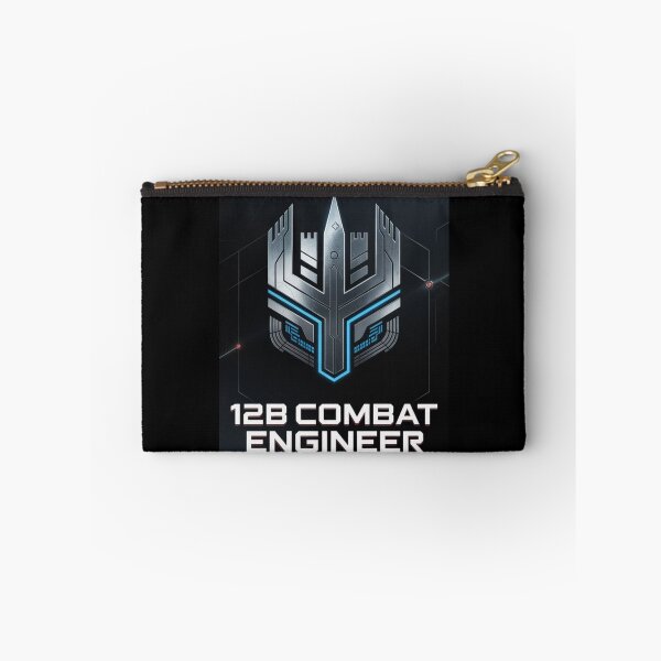 Item preview, 12B Combat Engineer — Futuristic Metallic Tech Emblem U.S. Army MOS Military Graphic designed and sold by GFamilyC.