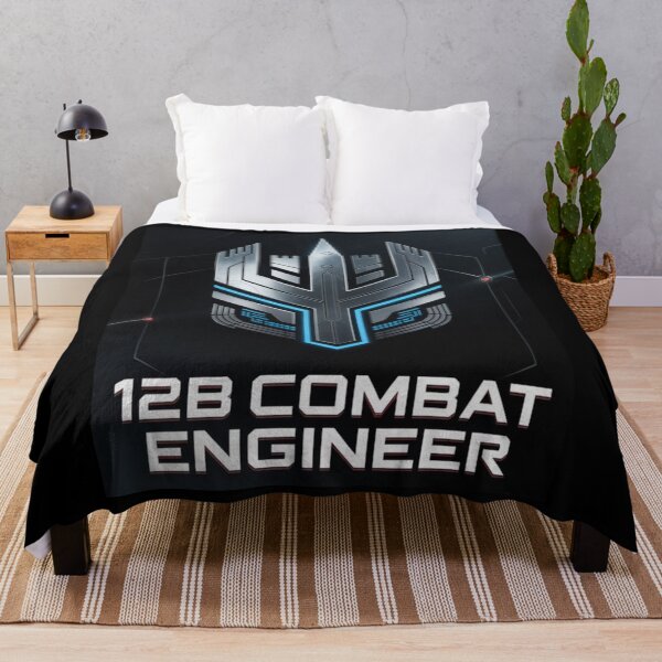 Item preview, 12B Combat Engineer — Futuristic Metallic Tech Emblem U.S. Army MOS Military Graphic designed and sold by GFamilyC.