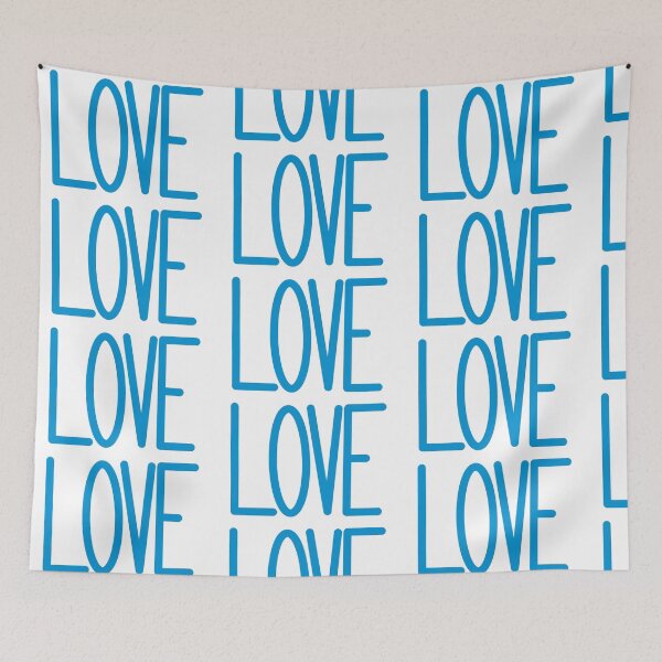 Item preview, LOVE in Blue Letters designed and sold by allie-honigford.