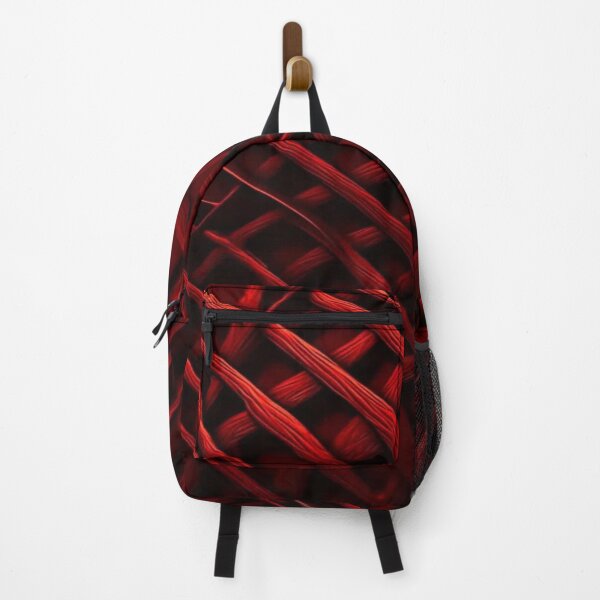 Item preview, Blood Red Weave - 3D Interlaced Organic Pattern on Black Background designed and sold by RAYBIL.