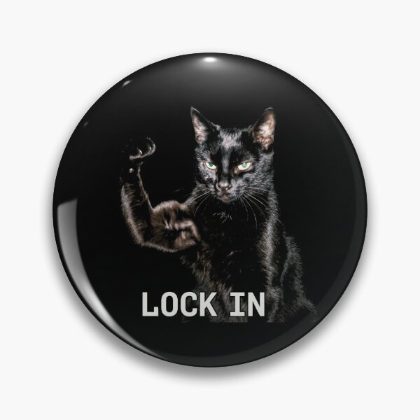 Item preview, Lock In Cat Shirt Funny Black Cat Buff Arm Shirt Gym Cat Meme [Black Shirt Only] designed and sold by Off-Road-Zone.