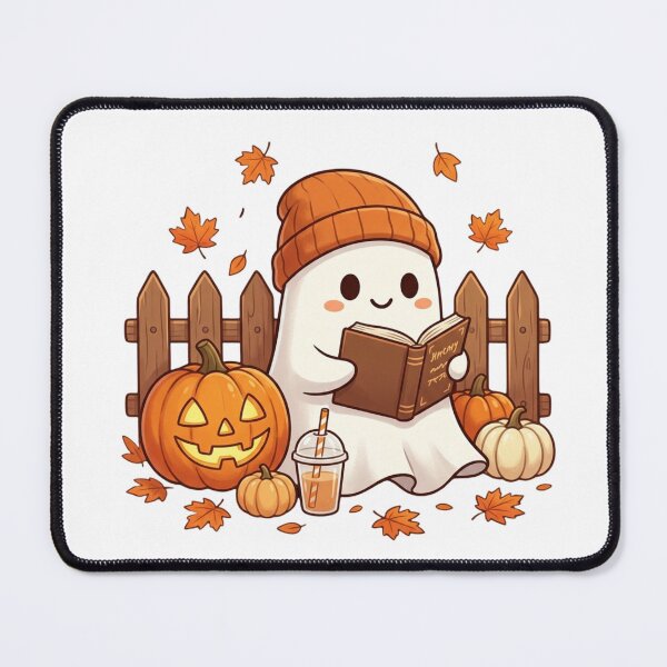 Item preview, Fall Ghost Reading Book Shirt | Cute Ghost with Pumpkin | Cozy Autumn Book Lover | Spooky Cottagecore Halloween Design designed and sold by MS Pod Studio.