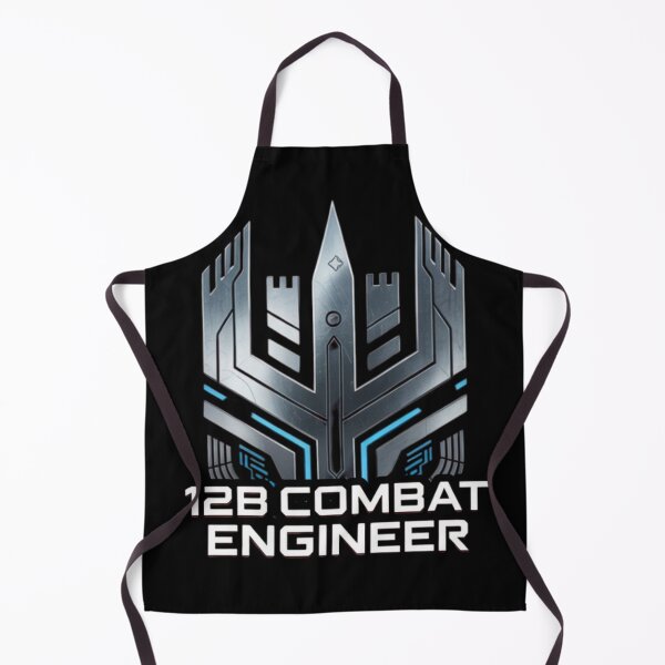 Item preview, 12B Combat Engineer — Futuristic Metallic Tech Emblem U.S. Army MOS Military Graphic Black Outline designed and sold by GFamilyC.