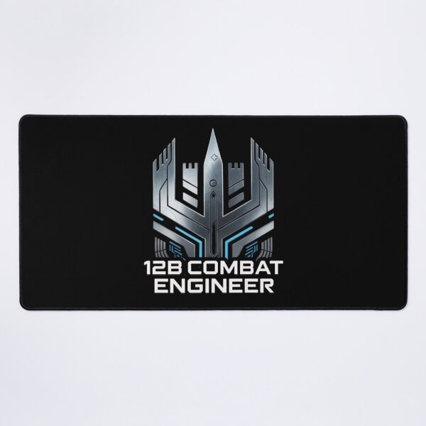 Item preview, 12B Combat Engineer — Futuristic Metallic Tech Emblem U.S. Army MOS Military Graphic Black Outline designed and sold by GFamilyC.