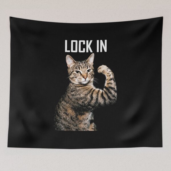 Item preview, Lock In Cat Shirt Funny Tabby Cat Buff Arm Shirt Gym Cat Meme T-Shirt Gym Bro Gift Funny Workout Shirt Buff Cat Tee Gym Motivation Apparel [Black Shirt Only] designed and sold by Off-Road-Zone.
