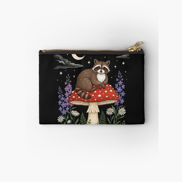 Item preview, Cute Raccoon with Mushrooms | Woodland Animal | Cottagecore Forest Critter | Whimsical Nature Art designed and sold by MS Pod Studio.