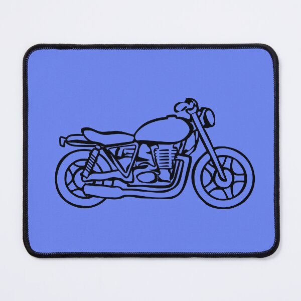 Item preview, Black Line Drawn Motorbike in Blue and Black designed and sold by Adamo-illustration.