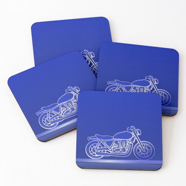 Item preview, Black Line Drawn Motorbike in Blue and Black designed and sold by Adamo-illustration.