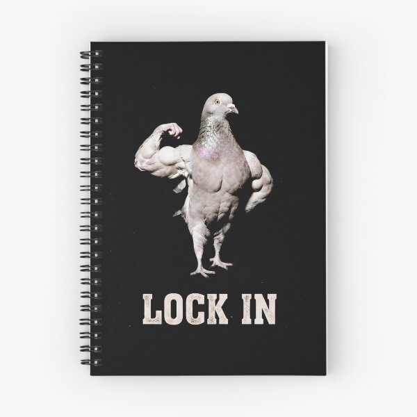 Item preview, Lock In Pigeon Shirt Funny Buff Pigeon T-Shirt Gym Pigeon Meme Tee Hilarious Bird Workout Top Gym Bro Gift Muscular Bird Fitness Apparel [Black Shirt Only] designed and sold by Off-Road-Zone.