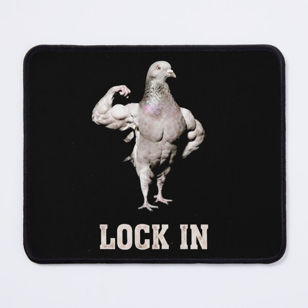 Item preview, Lock In Pigeon Shirt Funny Buff Pigeon T-Shirt Gym Pigeon Meme Tee Hilarious Bird Workout Top Gym Bro Gift Muscular Bird Fitness Apparel [Black Shirt Only] designed and sold by Off-Road-Zone.