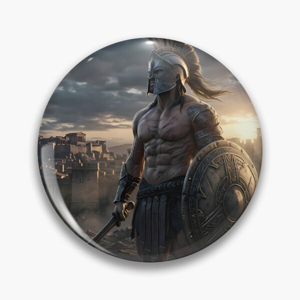 Item preview, Epic Spartan Warrior Dark Ruins Battle designed and sold by GalleryBrisArt.