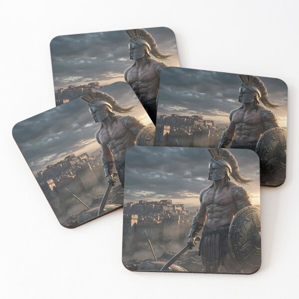 Item preview, Epic Spartan Warrior Dark Ruins Battle designed and sold by GalleryBrisArt.