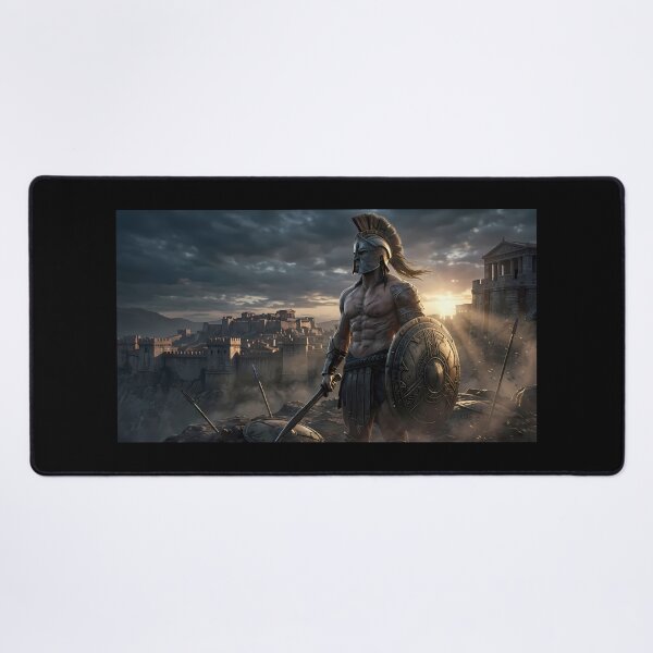 Item preview, Epic Spartan Warrior Dark Ruins Battle designed and sold by GalleryBrisArt.