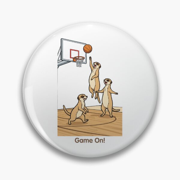 Item preview, Cute Meerkats Playing Basketball – Funny Sports Animal Illustration designed and sold by BCapybara.