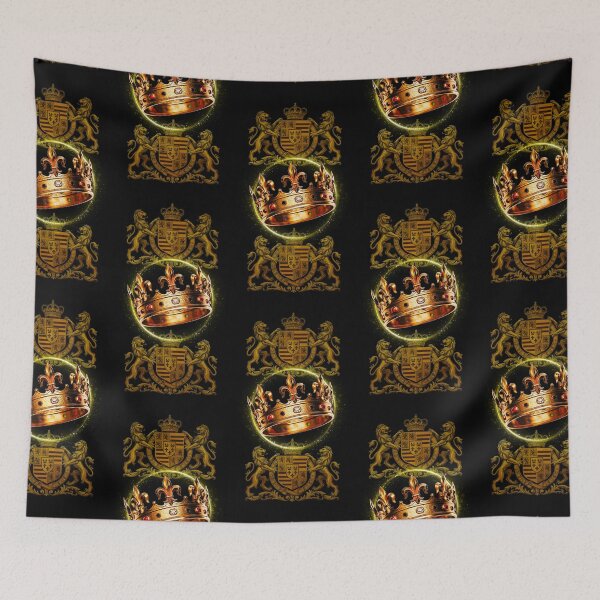 Item preview, Royal Crown & Heraldic Crest – Regal Gold Luxury Emblem Art designed and sold by Exodoi.
