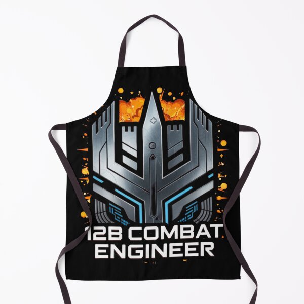 Item preview, 12B Combat Engineer — Futuristic Tech Mask Emblem with Explosion U.S. Army MOS Graphic designed and sold by GFamilyC.