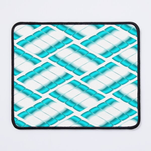 Item preview, Neon Cyan Scales - Luminous Futuristic Geometric Pattern on a Black Background designed and sold by RAYBIL.