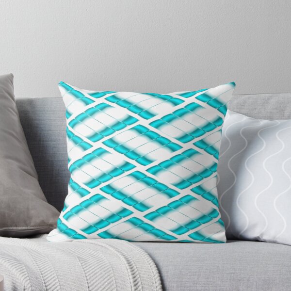 Item preview, Neon Cyan Scales - Luminous Futuristic Geometric Pattern on a Black Background designed and sold by RAYBIL.