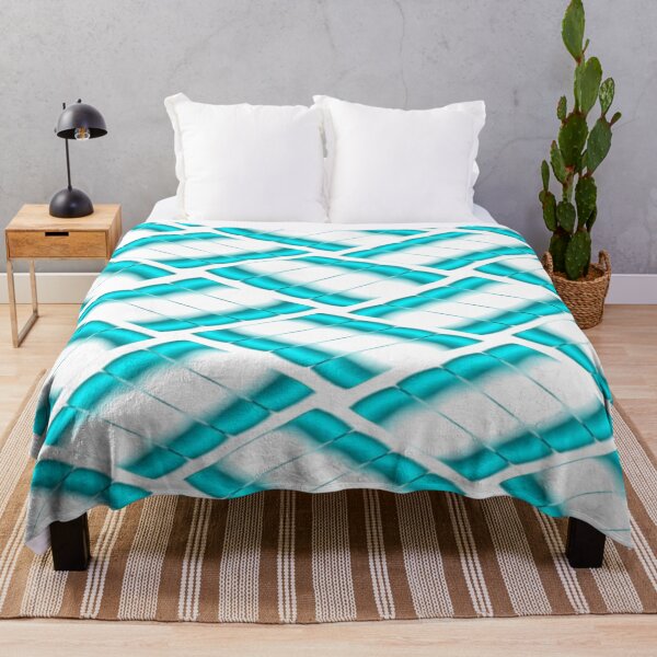 Item preview, Neon Cyan Scales - Luminous Futuristic Geometric Pattern on a Black Background designed and sold by RAYBIL.