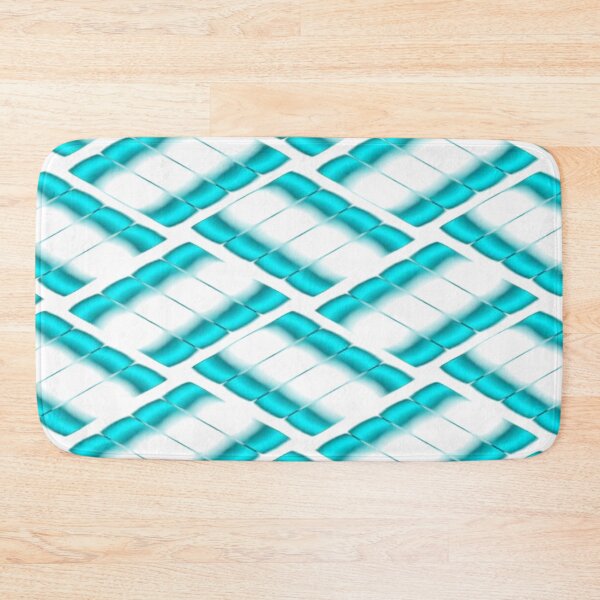 Item preview, Neon Cyan Scales - Luminous Futuristic Geometric Pattern on a Black Background designed and sold by RAYBIL.