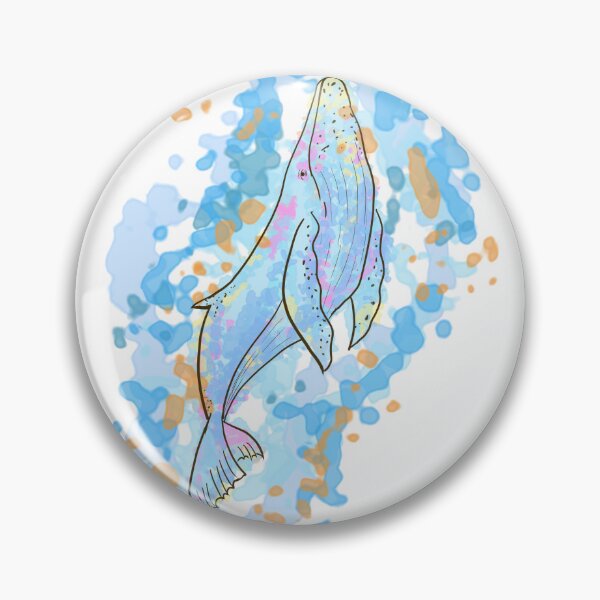 Item preview, Majestic Humpback Whale Watercolor Splash Ocean Art Design designed and sold by DreamerX.