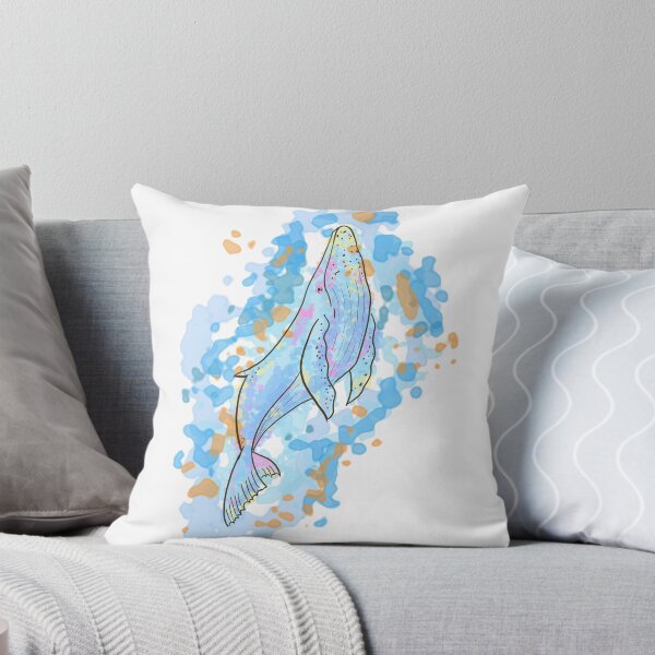 Item preview, Majestic Humpback Whale Watercolor Splash Ocean Art Design designed and sold by DreamerX.