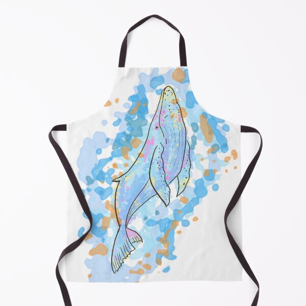 Item preview, Majestic Humpback Whale Watercolor Splash Ocean Art Design designed and sold by blue witch art.