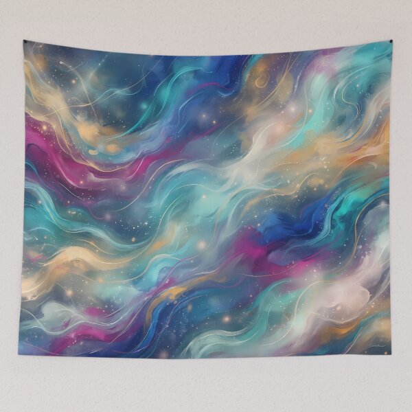 Item preview, Space Art Black Yellow Blue Red Orange Green designed and sold by ART ATTACK ZONE.