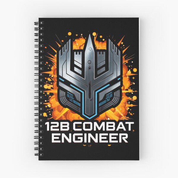 Item preview, 12B Combat Engineer — Futuristic Tech Shield Emblem with Explosion U.S. Army MOS Graphic designed and sold by GFamilyC.