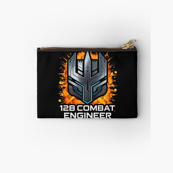 Item preview, 12B Combat Engineer — Futuristic Tech Shield Emblem with Explosion U.S. Army MOS Graphic designed and sold by GFamilyC.