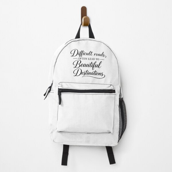 Item preview, Difficult Roads Often Lead to Beautiful Destinations Typography – Inspirational Motivational Quote designed and sold by SP319.
