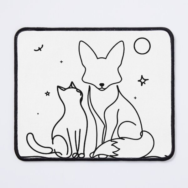 Item preview, Fox and Cat Friendship designed and sold by Nitta Studio.