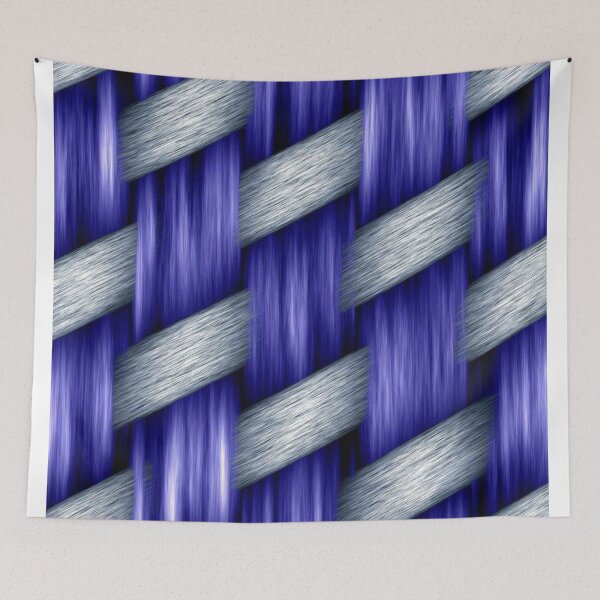 Item preview, The Dance of Metallic Fibers Metallic Weave Purple & Silver - 3D Interlaced Textile Pattern designed and sold by RAYBIL.