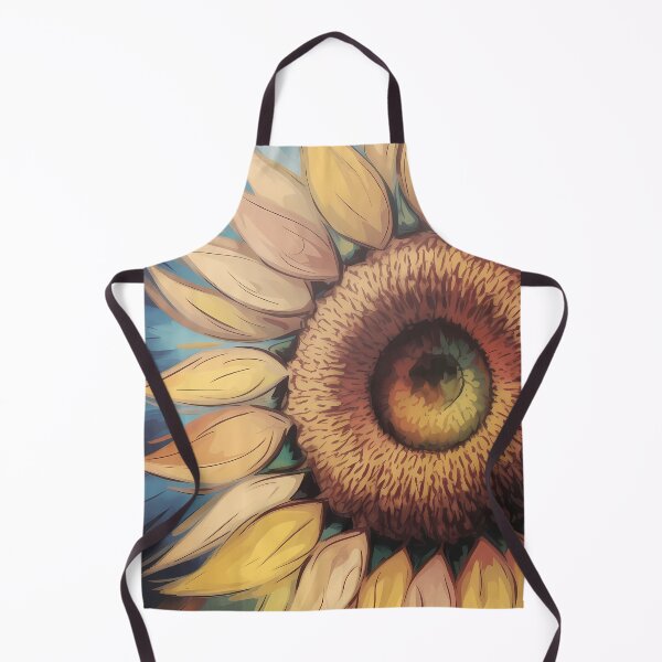 Item preview, Sunflower Close-Up Oil Painting on Blue Sky designed and sold by SellingWSarah17.