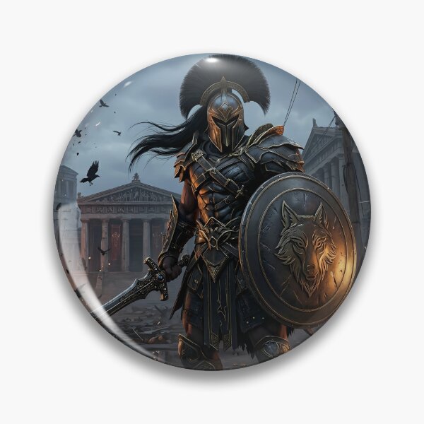 Item preview, Epic Spartan Warrior Dark Ruins Battle designed and sold by GalleryBrisArt.
