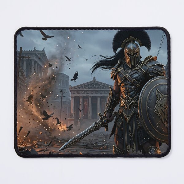Item preview, Epic Spartan Warrior Dark Ruins Battle designed and sold by GalleryBrisArt.