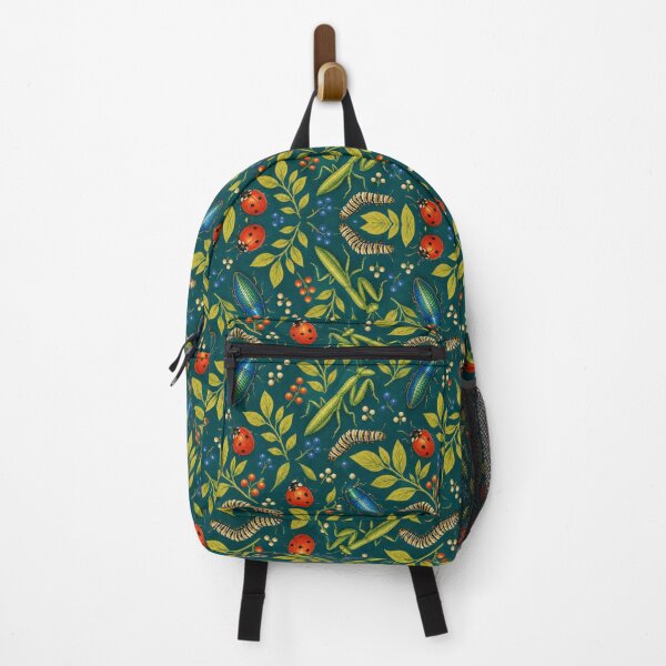 Item preview, Garden Insects Teal Seamless Pattern designed and sold by VerdantStudio.