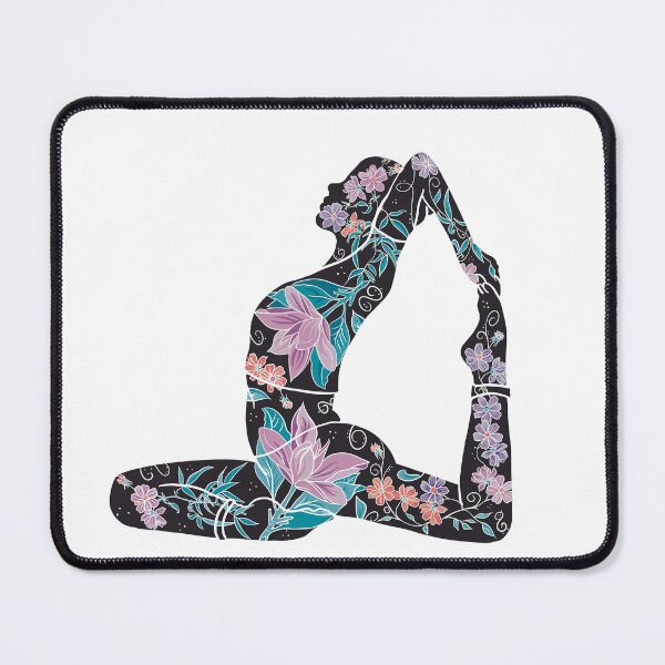Item preview, King Pidgeon Pose - Black Silhouette (Yoga Botanical Series) designed and sold by Winooski Designs.