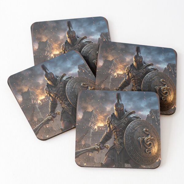 Item preview, Epic Spartan Warrior Dark Ruins Battle designed and sold by GalleryBrisArt.