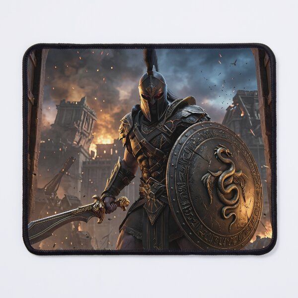 Item preview, Epic Spartan Warrior Dark Ruins Battle designed and sold by GalleryBrisArt.