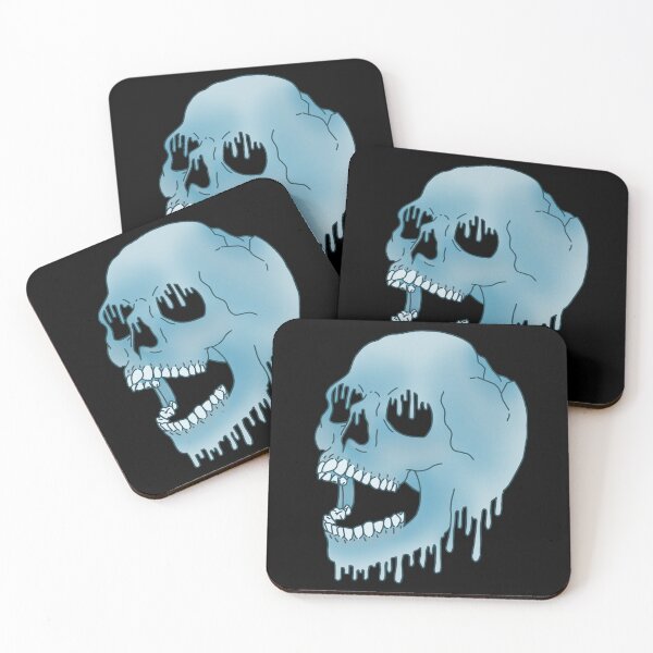 Item preview, Melting Skull - Blue designed and sold by LMaccaMakes.