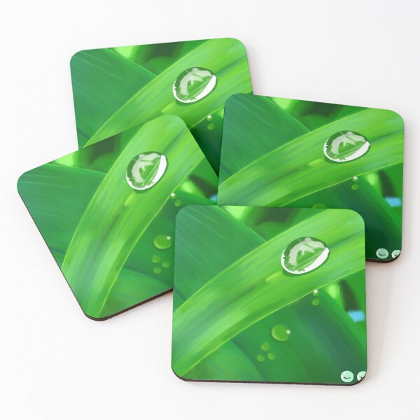 Item preview, Droplets - Water Droplets on Green Leaves designed and sold by Mason-Messes.