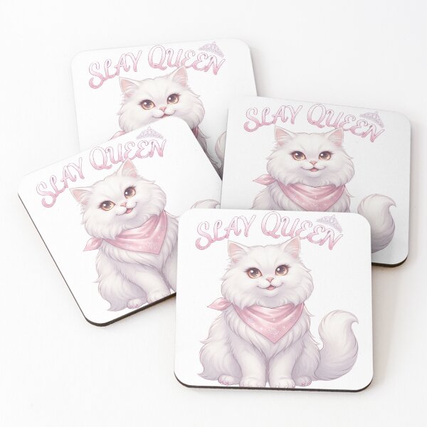 Item preview, Slay Queen White Persian Cat designed and sold by ArtAstonishing.