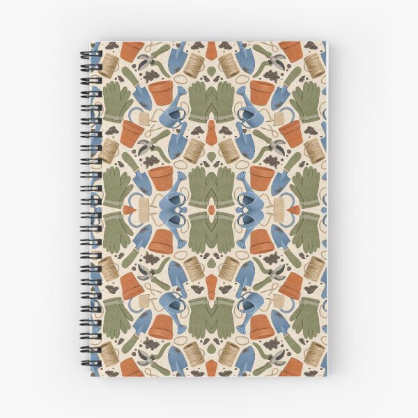 Item preview, Garden Tools Paper Collage Pattern designed and sold by VerdantStudio.