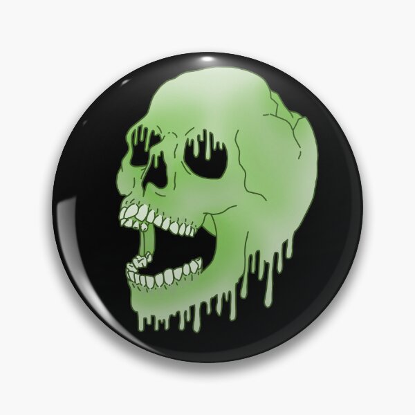 Item preview, Melting Skull - Green designed and sold by LMaccaMakes.